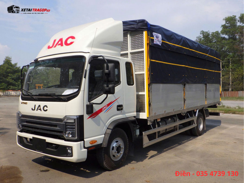 JAC N750 E5 thùng mui bạt vận chuyển ngành sản xuất và công nghiệp
