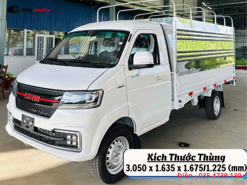 Kích thước thùng mui bạt xe SRM T50