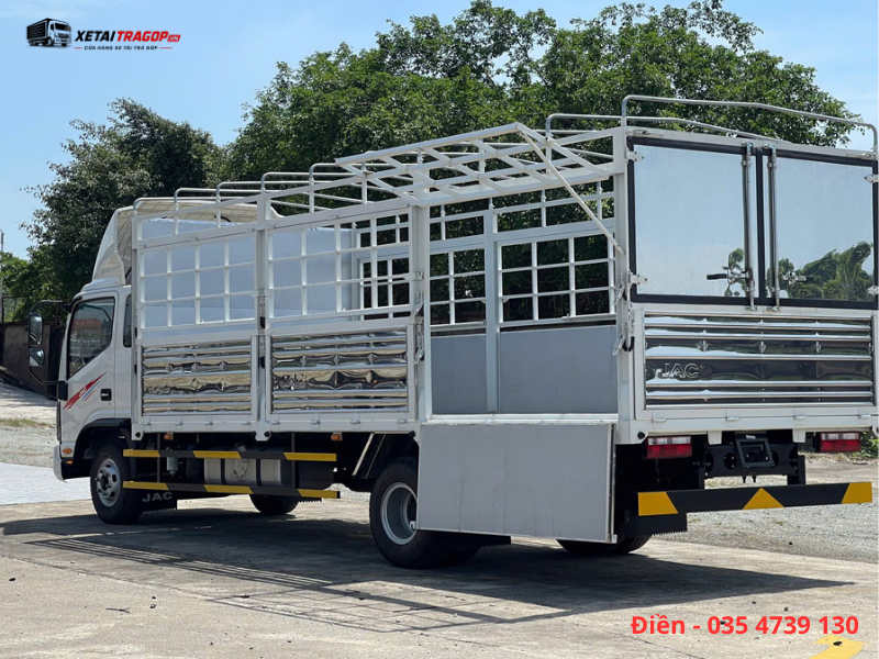 Kích thước thùng xe tải JAC N750 E5 Plus thùng mui bạt