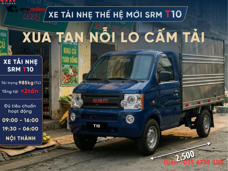 Xe tải SRM T10 thùng kín